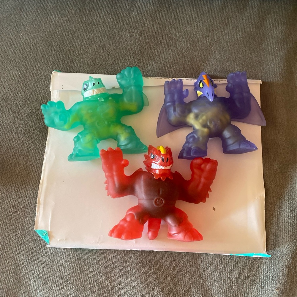 Heroes Of Goo Jit Zu Lot Of Three Blazagon Dark Matter Terrace Dino X-ray